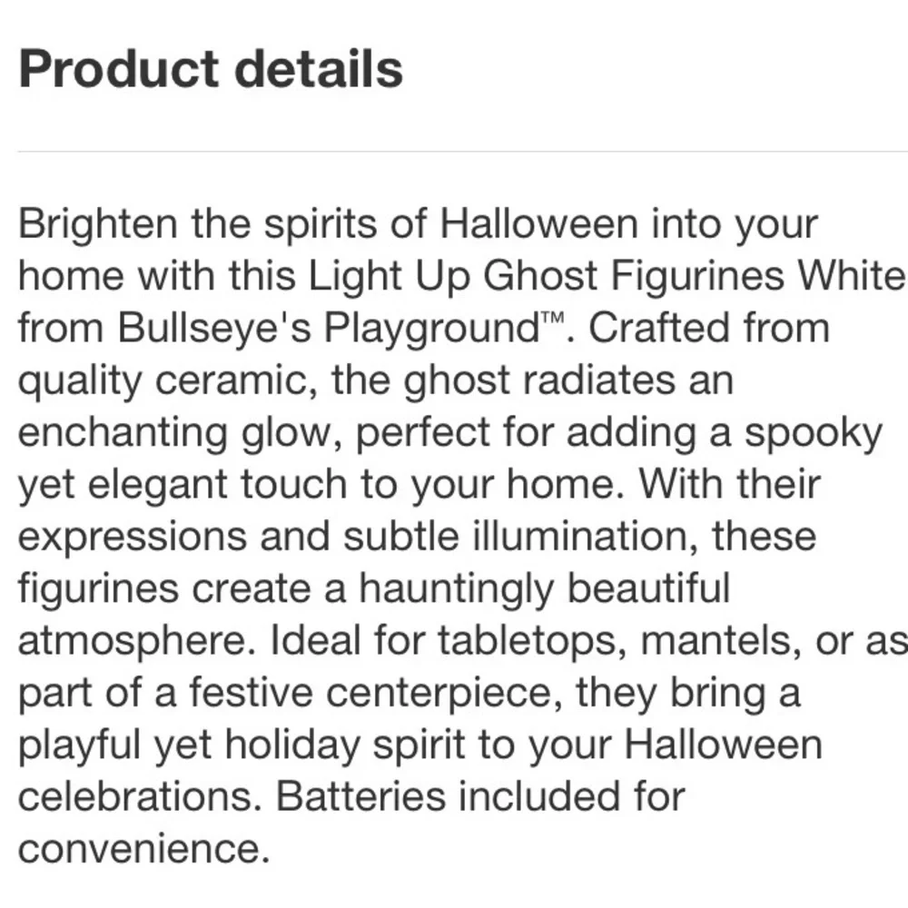 Target Bullseye’s Playground Halloween Light Up Ceramic Figural Witch Hat Ghost